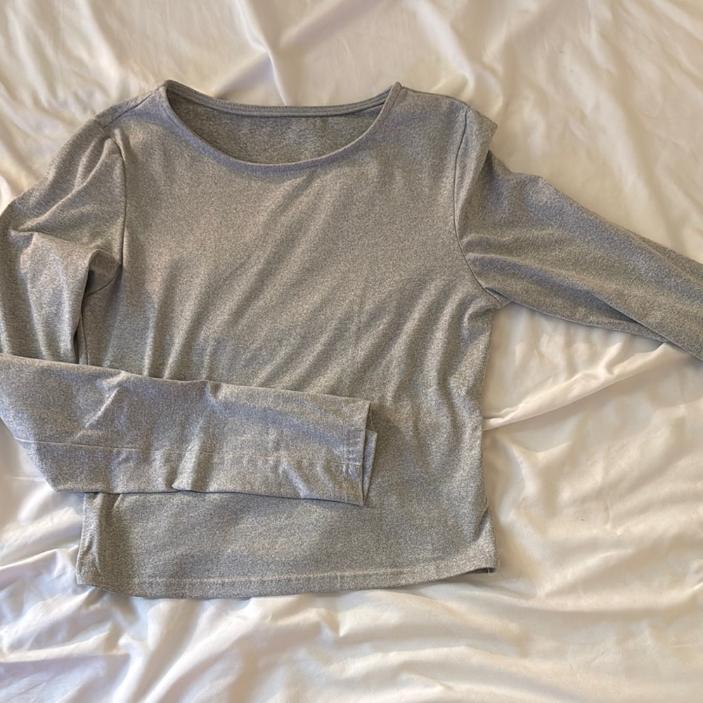Silver Long Sleeve Top